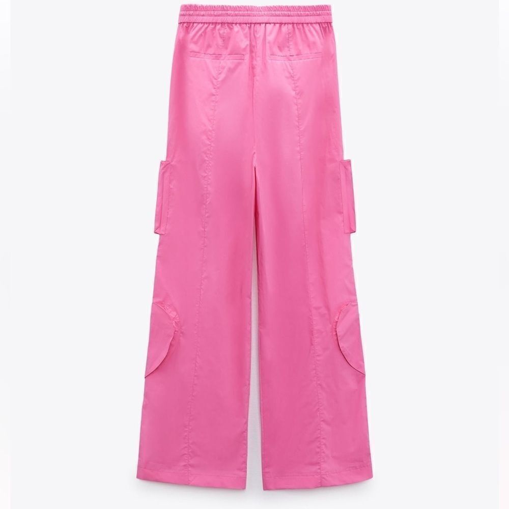 Zara 100% cotton heart cargo pants NWT - Picture 2 of 7